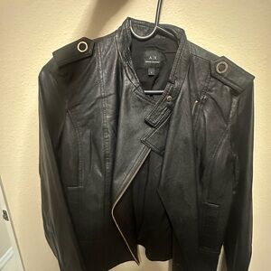 Armani Exchange Black Jacket with Gold Accents